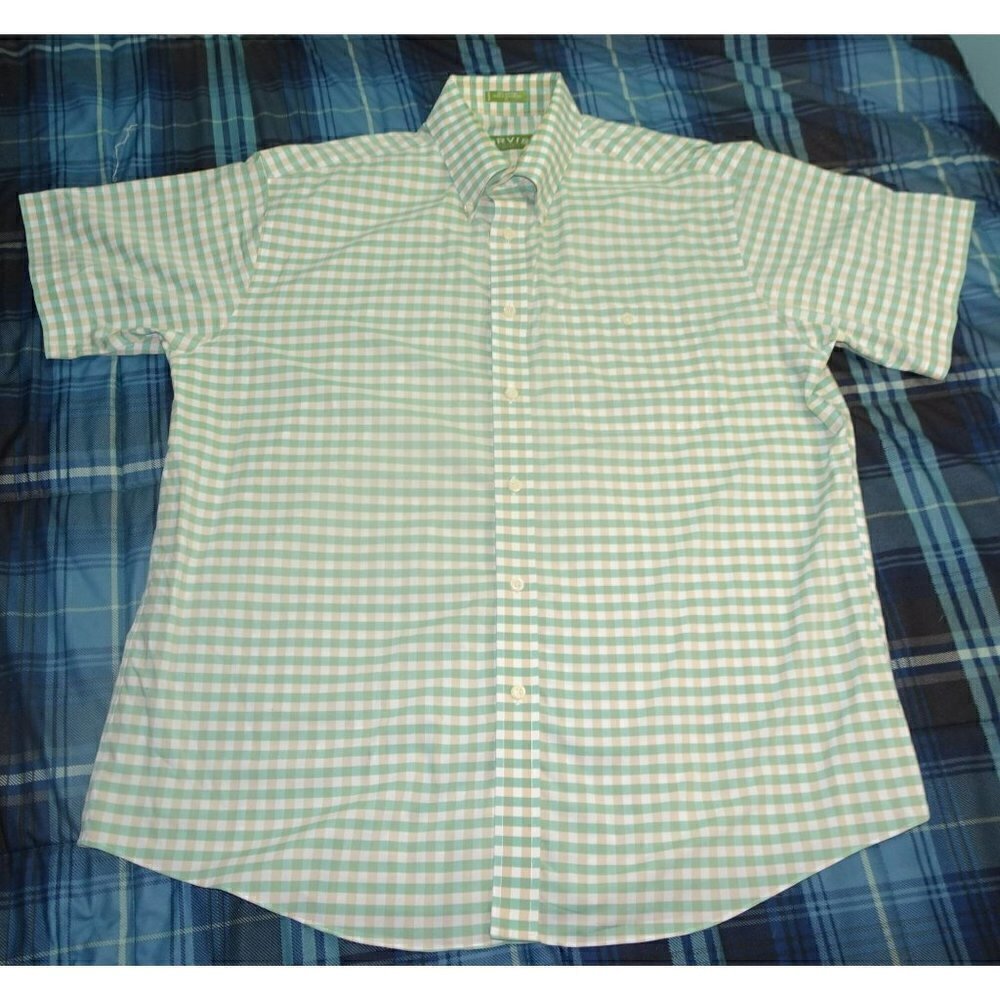 Orvis Green/White Button Down Trout, Salmon, Fishing Shirt Size XL